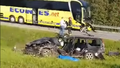 VIDEO ⟩ Traģiska avārija Aizkraukles pusē: pasažieru autobuss frontāli sadūries ar vieglo auto