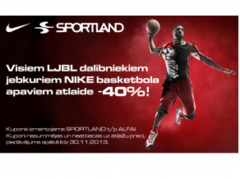 Sportland veikalā Alfā jaunā parole: LJBL