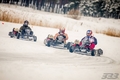 Foto: Ziemas kartingu sacensības tiek aizvadītas īstā ziemā