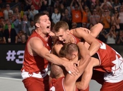 Latvijas 3x3 basketbola izlase sensacionāli triumfē Eiropas kausā