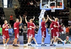 Pārbaudes spēle basketbolā: Latvija - Kipra 19:8 (rit 2.ceturtdaļa)