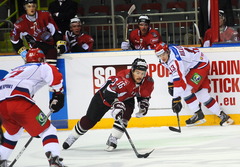 Pārbaudes spēle hokejā. Latvija - Krievija 1:0 (noslēgusies 1.trešdaļa)