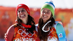 Tīna Maze un Gisina dala olimpisko zelta godalgu nobraucienā