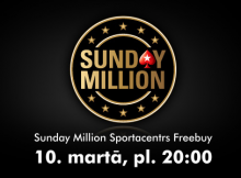 SundayMillion Sportacentrs Freebuy turnīrs sākas pēc 30 minūtēm