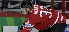 Kanādas izlases aizsargs Meto diskvalificēts uz vienu spēli