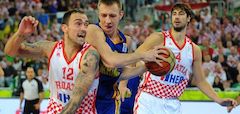 Horvātijas basketbolisti pārspēj Ukrainu un sasniedz EČ pusfinālu