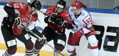 EHC: Latvija pret Krieviju 1:0, pēc 2. trešdaļas