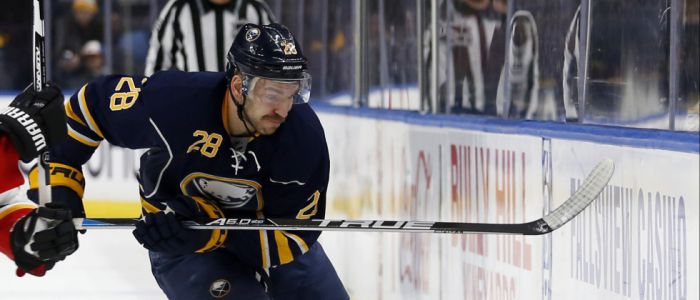 Girgensons pieticīgs «Sabres» uzvarā pret «Flames» hokejistiem