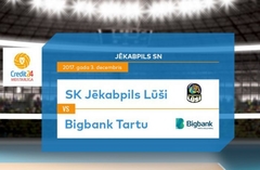 Video tiešraide: Jēkabpils «Lūši» - Tartu «Bigbank»