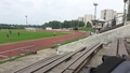 Aizkraukles stadionā nobrūk daļa atbalsta sienas. Pašvaldība tiesāsies