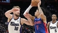 Video ⟩ Sabonis izceļas ar "triple double" "Kings" uzvarā pār "Pistons" komandu