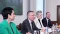 FOTO ⟩ Valsts prezidents Rīgas pilī sāk konsultācijas ar 15. Saeimā ievēlētajām partijām