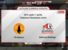 Tiešraide: Svētdien 11:00 Florbols, spēle par 3.vietu: FK Ķekava - Ķekavas Bulldogs