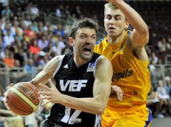 "VEF Rīga" ar 12 punktu pārsvaru pieveic Šķēles "Kalev/Cramo"