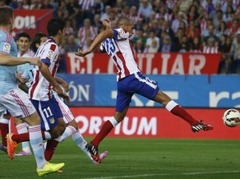 "Atletico" izbraukumā tiek pie minimālas uzvaras pār "Almeria"