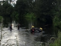 Rallijsprintā Gulbis uzvar Vorobjovs, lietuviešu ekipāžai rallijs beidzas ezerā