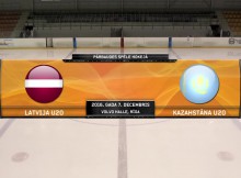 Tiešraide: Latvija U20 - Kazahstāna U20Pārbaudes spēle hokejā