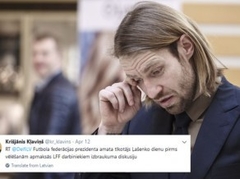 LFF "Twitter" čalas: Gorkšs sašutis par Ļašenko, Mihelsons taisnojas