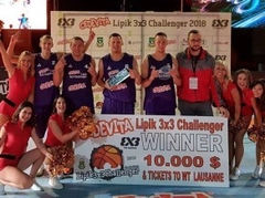 3x3 basketbola izlase otro reizi šosezon triumfē "Challenger" turnīrā