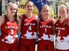 Latvijas U18 meitenes lieliski sāk Eiropas kausu 3x3 basketbolā