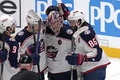 Merzļikins atvaira 20 metienu «Blue Jackets» uzvarā; panākums NHL spēlē arī Girgensonam