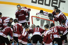 PČ hokejā. Latvija - Krievija 1:2 (noslēdzies 2.periods)