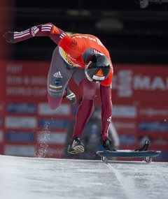 Martins Dukurs līderis pēc Pasaules kausa ceturtā posma pirmā brauciena