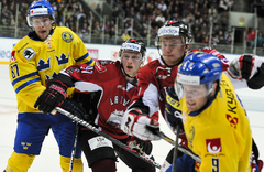 Pārbaudes spēle hokejā. Latvija - Zviedrija 0:1 (noslēdzies 1.periods)