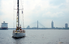Latvijas jahtu Spaniel pavada uz prestižo regati The Tall Ship Races