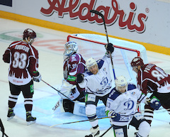 Rīgas Dinamo - Maskavas Dinamo 1:1 (rit 2.trešdaļa)