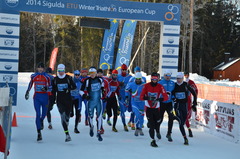 Starptautiskās ziemas triatlona sacensībās Siguldā triumfē Krievijas sportisti