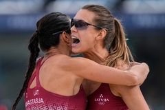 Latvijas pārim Graudiņa/Samoilova uzvara pirmajā Gštādes Elite 16 turnīra izslēgšanas spēlē