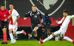 Latvijas futbolisti UEFA Nāciju līgā piekāpjas Melnkalnei
