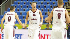 Basketbols: Latvija - Melnkalne. Rit 1. ceturtdaļa...