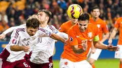 Lielais futbols: Šovakar Rīgā tiekas Latvija un Nīderlande