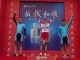 Riteņbraucēji Bogdanovičs un Liepiņš kāpj uz goda pjedestāla velobrauciena «Tour of China I» otrajā posmā