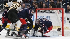 Video ⟩ Merzļikinam 24 atvairīti metieni "Blue Jackets" uzvarā pār "Bruins"