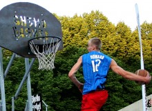 7. jūnija "Ghetto Basket" naglas - "Slam dunk" konkurss un himnas prezentācija